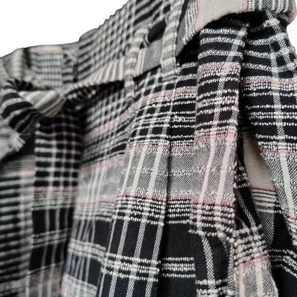 Anthropologie Ettitwa “Luca” Plaid Belted Wide-Leg Crop Pants – Size 10 – NWOT - Picture 7 of 11